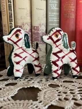 Vintage Napco Patchwork Dog Salt & Pepper Shakers - Japan - E-324